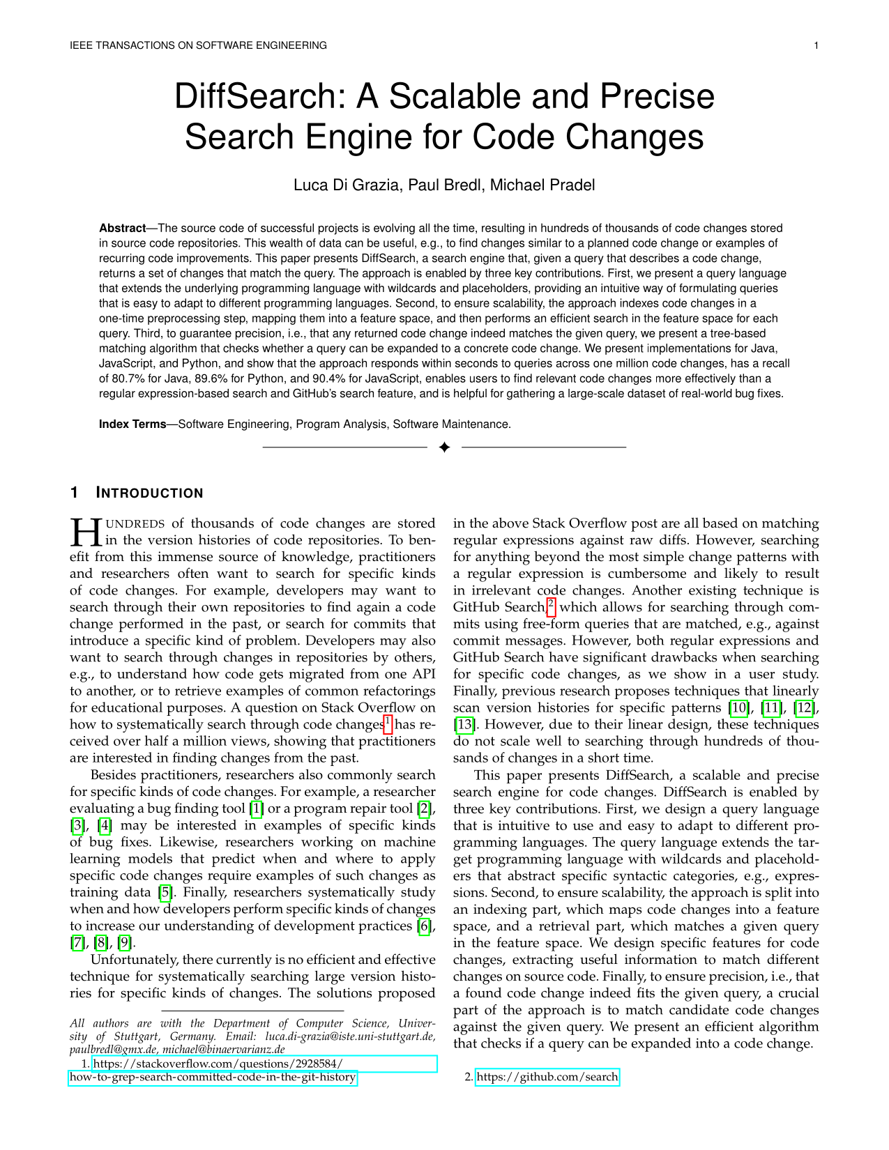 IEEE TSE Paper